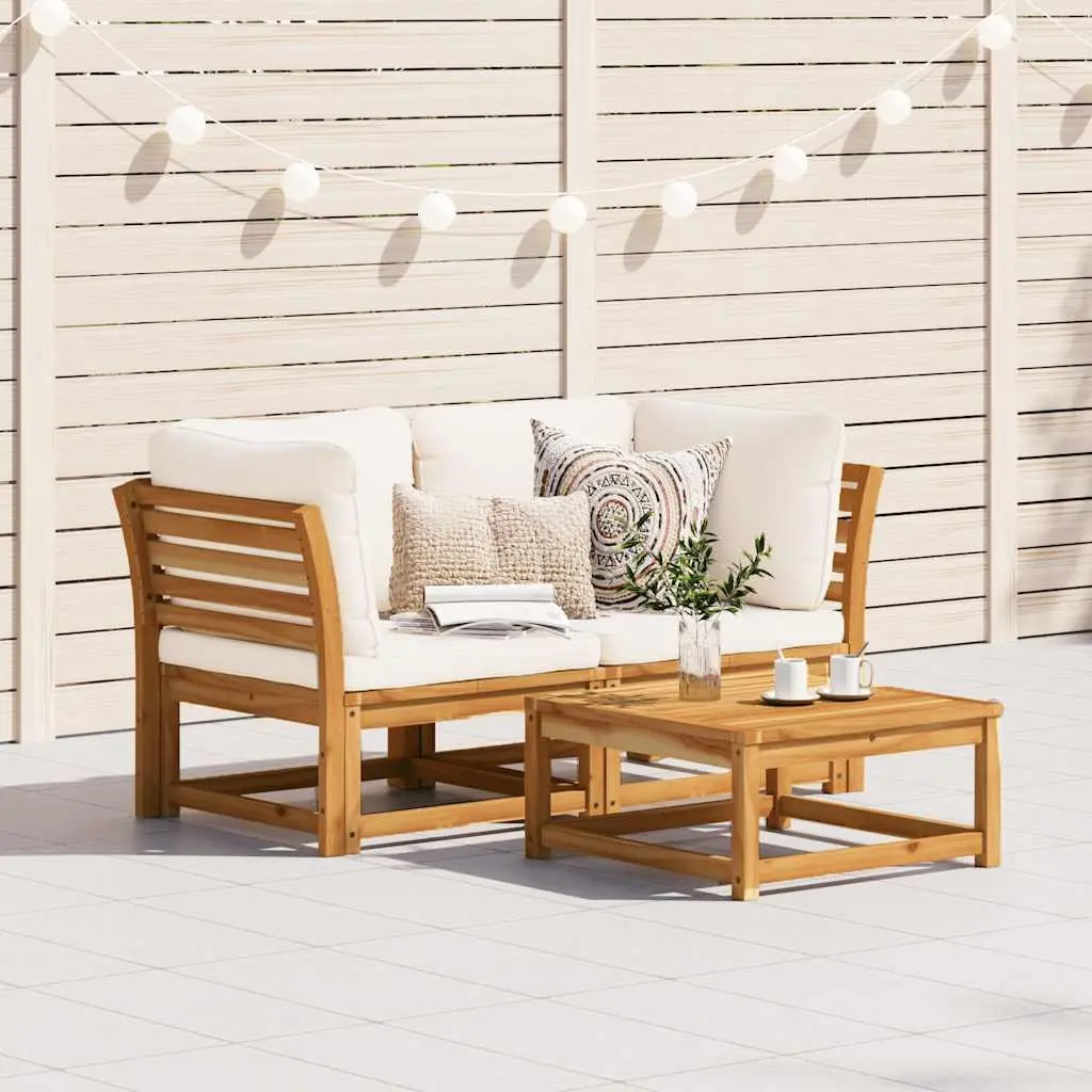 2-Seater Outdoor Garden Sofa with Cushions