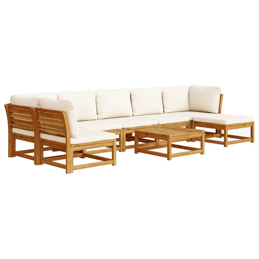 8-Piece Outdoor Sectional Sofa Garden Lounge Set with Cushions