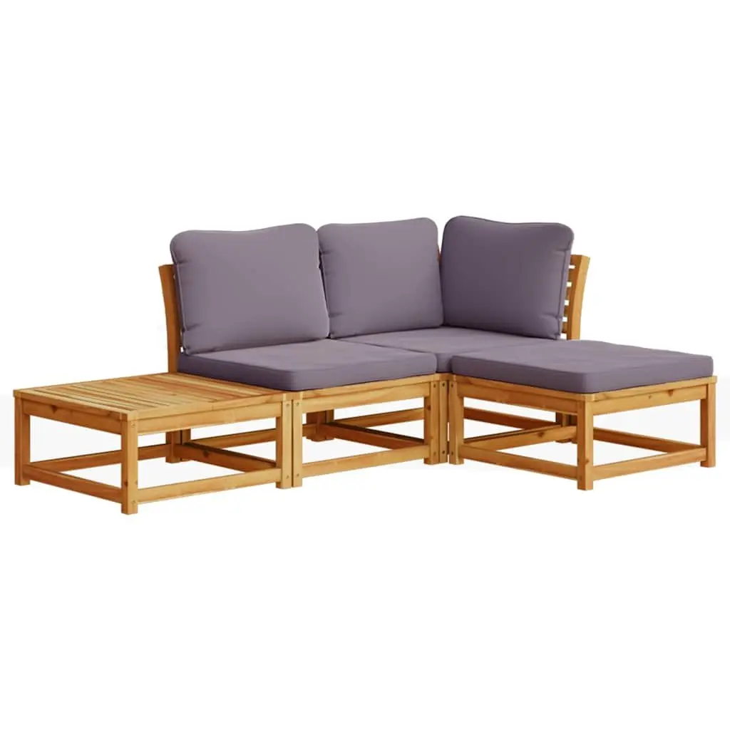 4-Piece Outdoor Sectional Sofa Set with Cushions