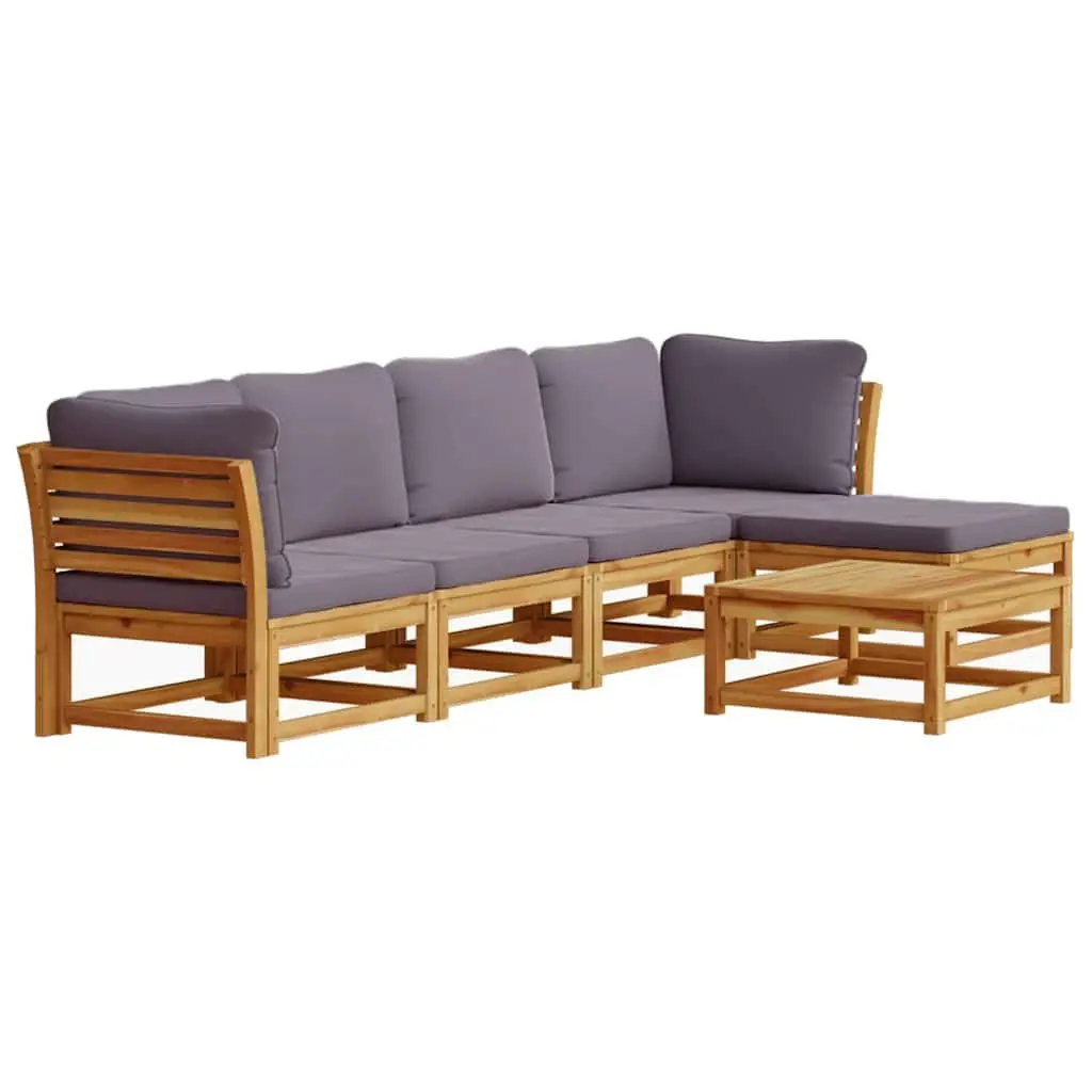 6-Piece Outdoor Sectional Sofa Set with Cushions