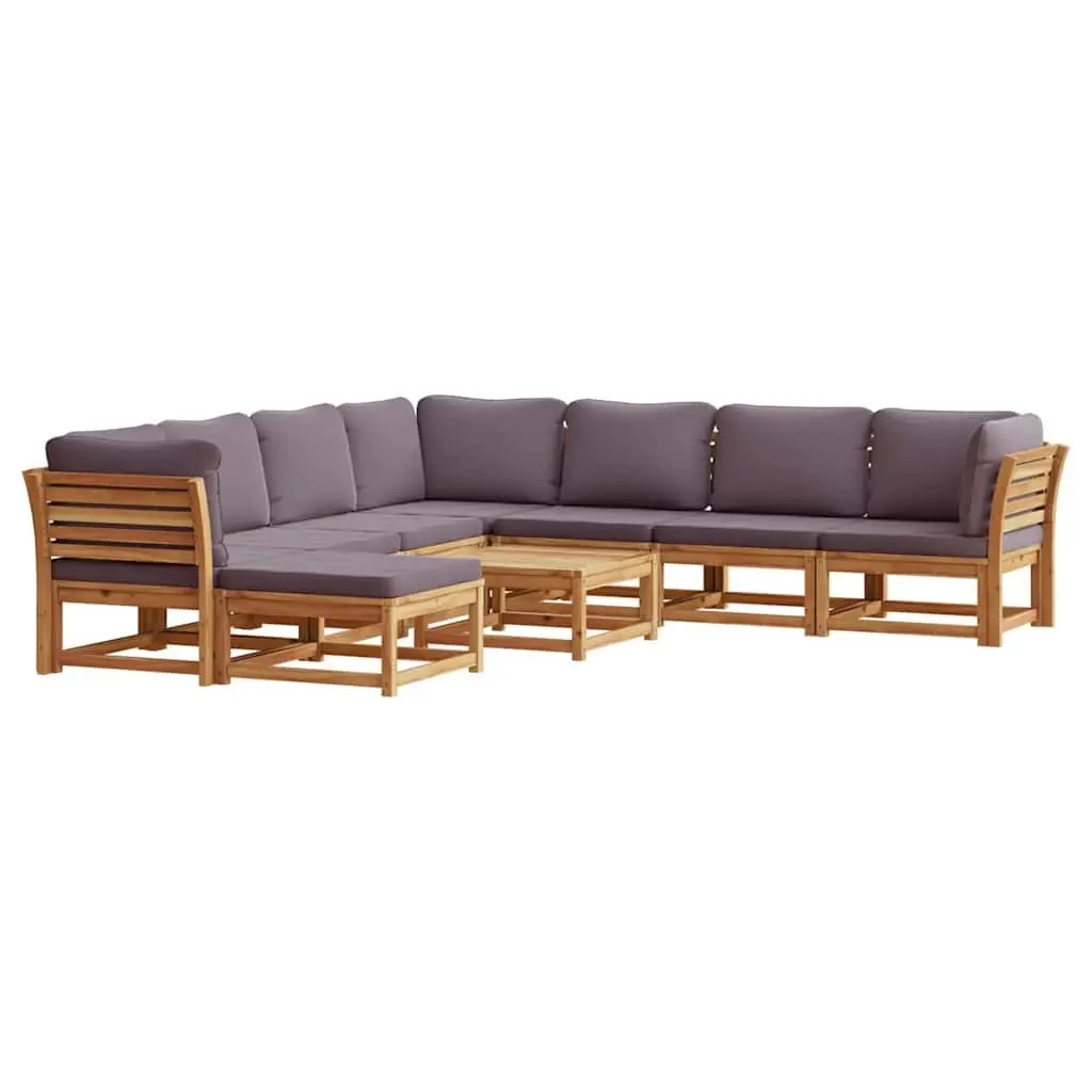 9-Piece Modular Outdoor Sofa Set with Cushions