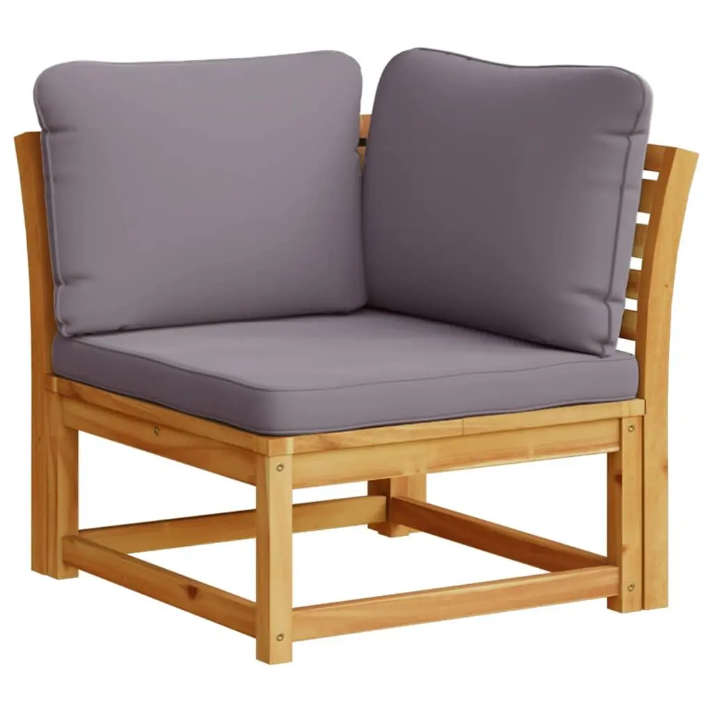 Garden Lounge Set 7 Piece Outdoor Sectional Sofa with Cushions Solid Wood
