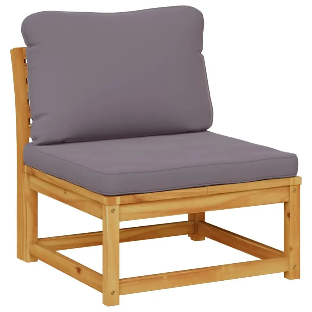 Outdoor Sectional Sofa Lounge Set Solid Acacia Wood 7 Piece Brown