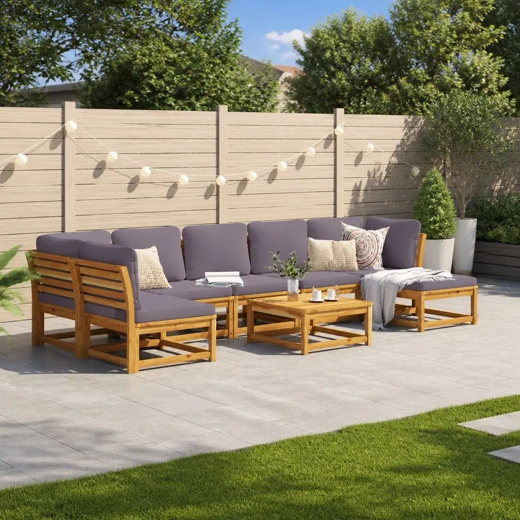8 Piece Garden Lounge Sectional Sofa Set