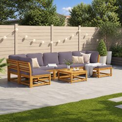 Elegant 8 Piece Garden Lounge Sectional Sofa Set