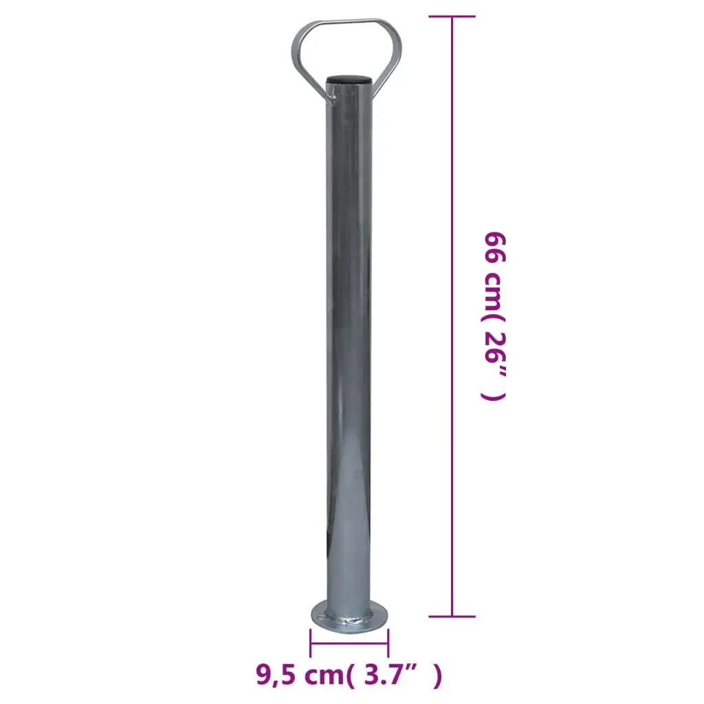 Jockey Wheel Galvanised Steel 48mm Black Trailer Caravan Support Tubes Split Clamps