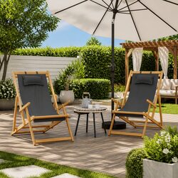 Durable Grey Folding Beach Chairs for Outdoor Relaxation