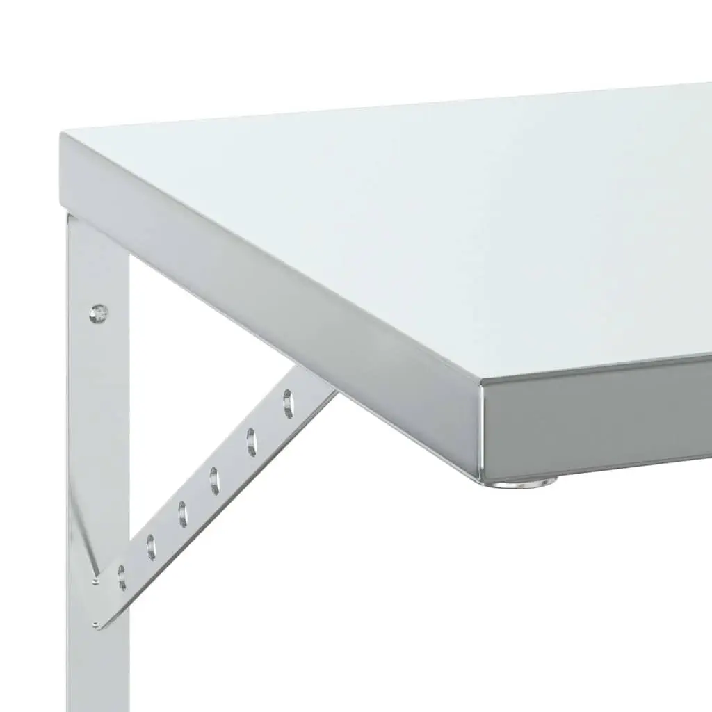 Wall Shelves Stainless Steel 75x40 cm Silver 2 Piece Floating Storage Display Rack