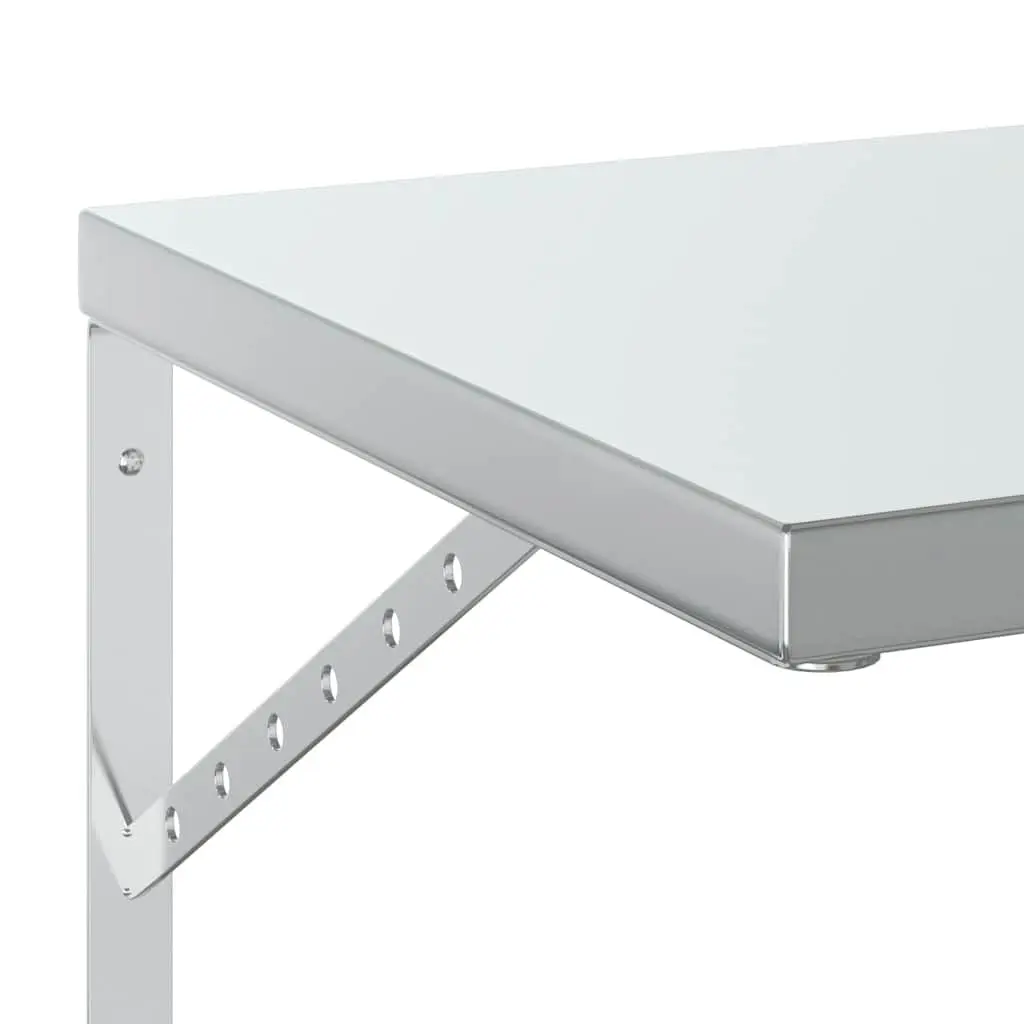 Wall Shelves Stainless Steel 50x40 cm Silver 2 Piece