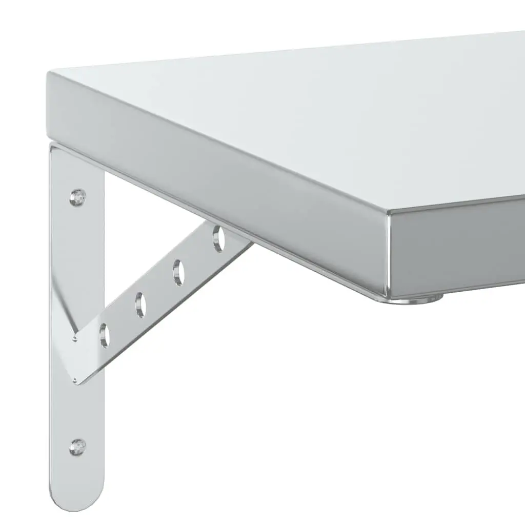 Wall Shelves Stainless Steel 50x30 cm Silver 2 Piece
