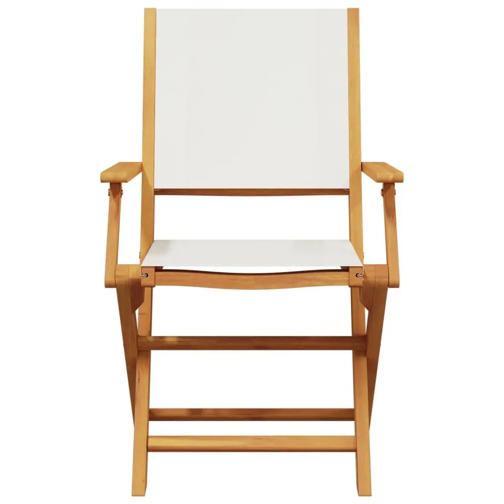 Set of 8 White Folding Garden Chairs for Outdoor Use