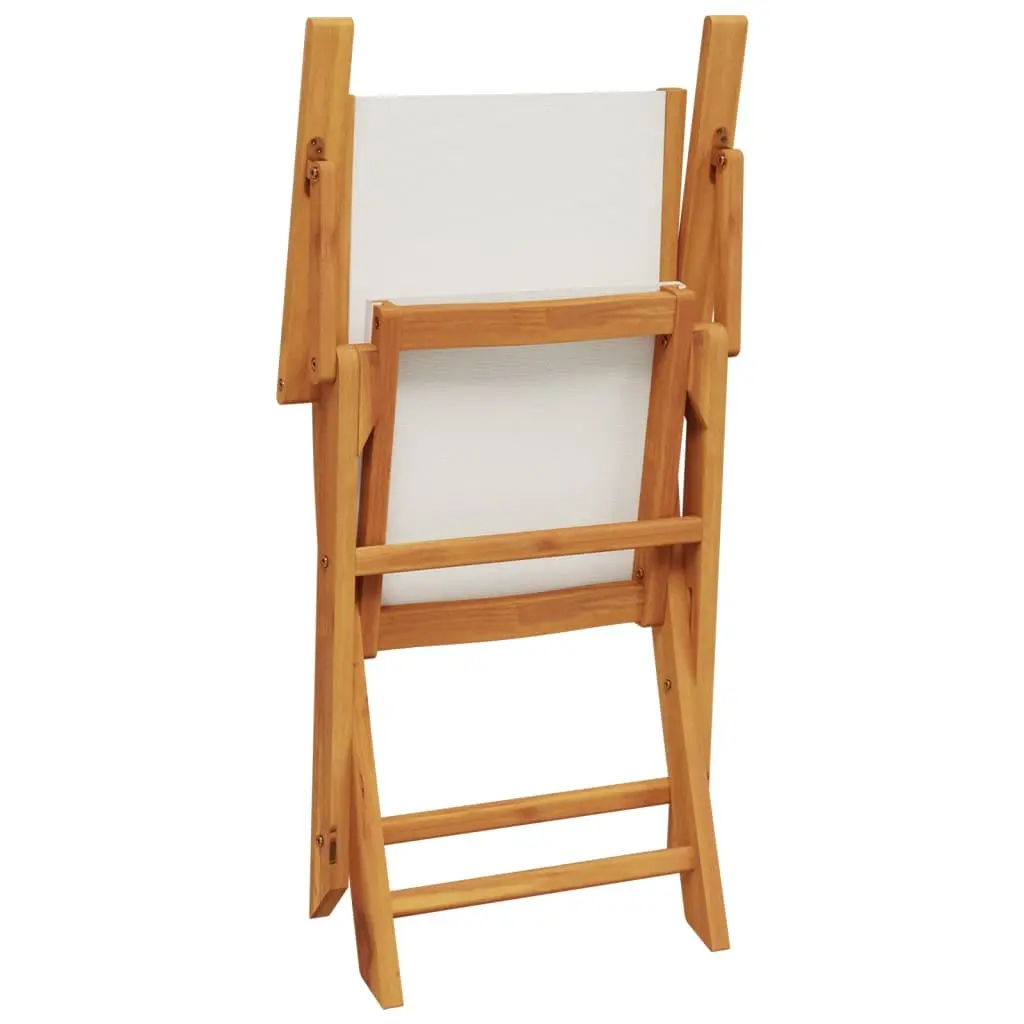 Set of 8 White Folding Garden Chairs for Outdoor Use