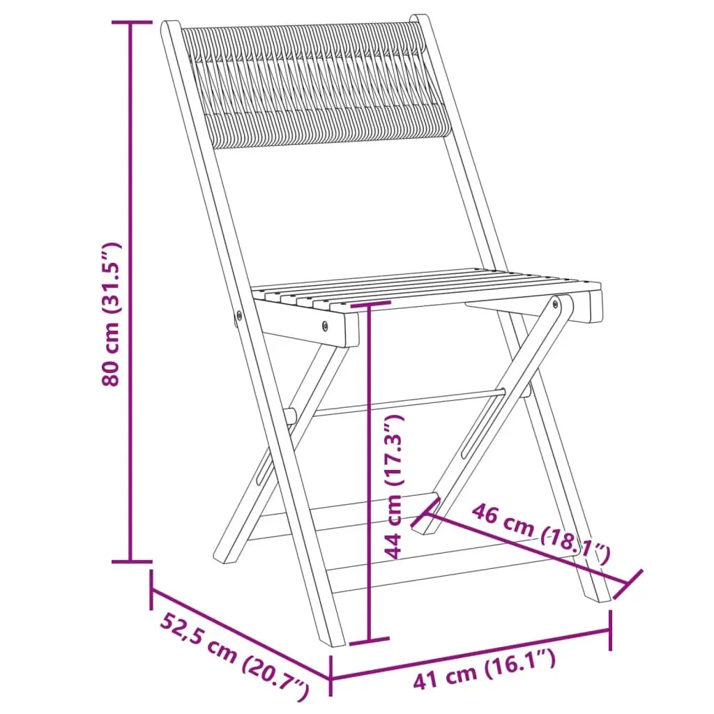 Folding Garden Chairs 4 pcs Beige Outdoor Seating Portable Patio Furniture Set