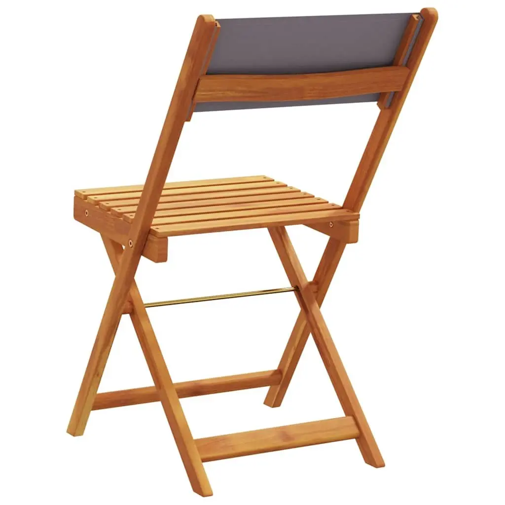 8-Piece Folding Garden Chairs Set in Anthracite