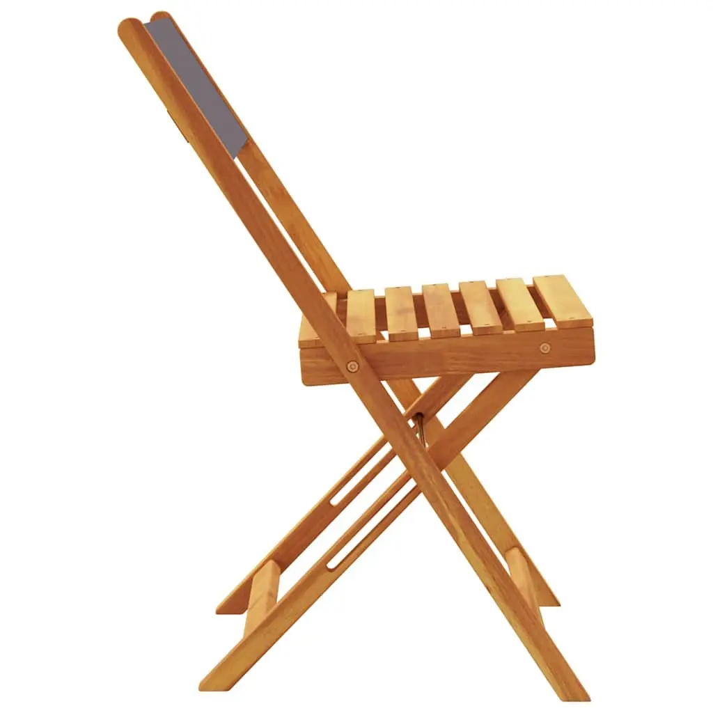 8-Piece Folding Garden Chairs Set in Anthracite