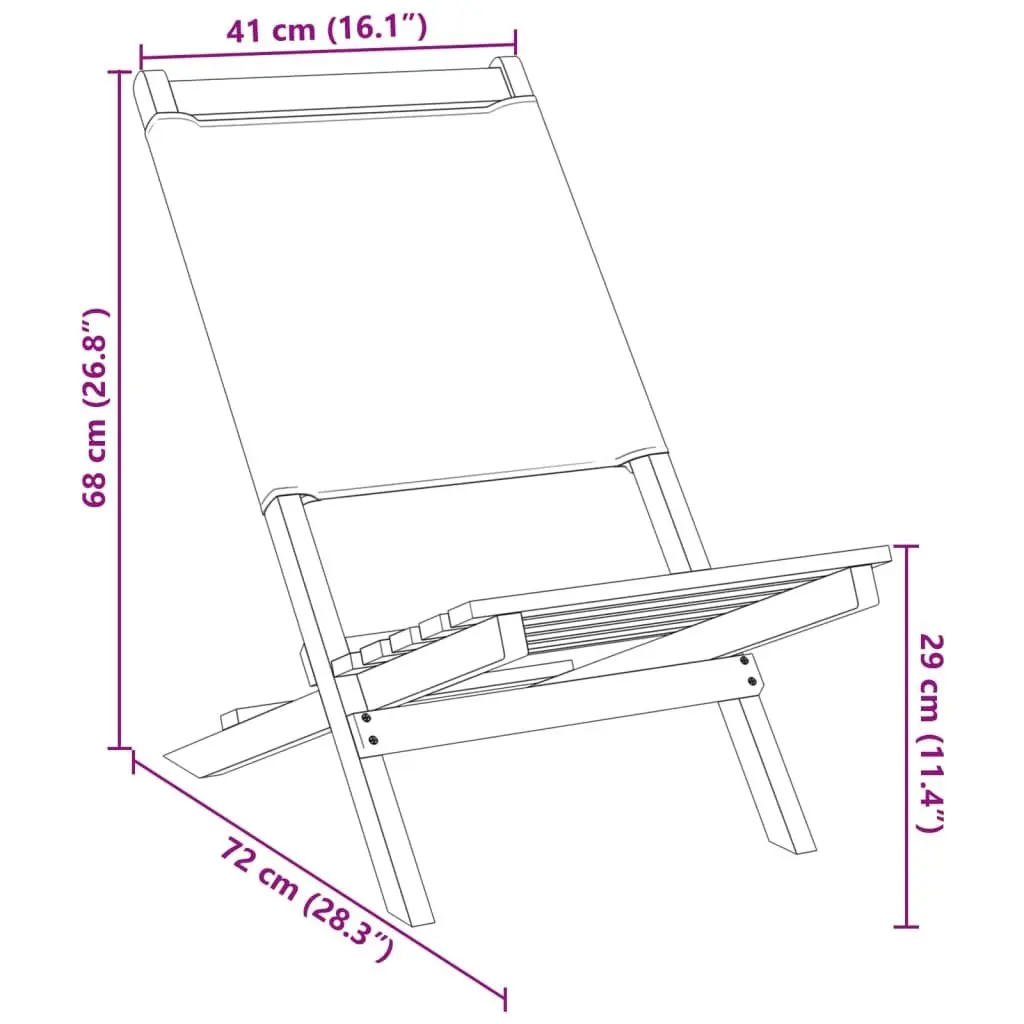 Set of 4 Cream White Folding Garden Chairs