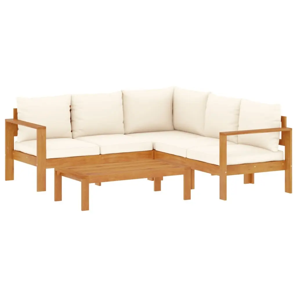 Garden Sofa Set 4 Piece Outdoor Furniture Patio Seating with Cushions Grey