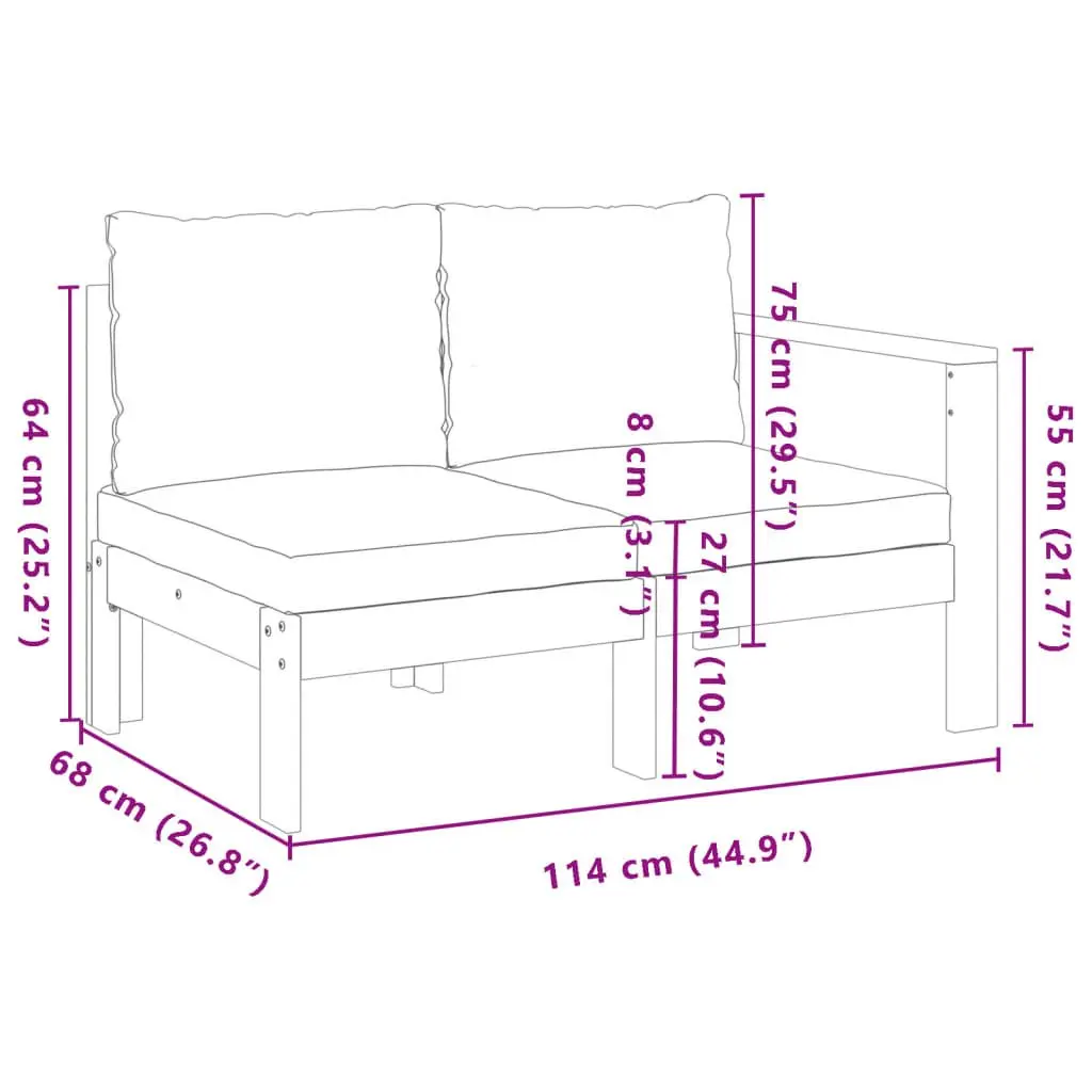 Garden Sofa Set 4 Piece Outdoor Furniture Patio Seating with Cushions Grey