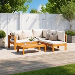 Premium 4 Piece Garden Sofa Set with Cushions for Outdoors