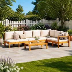 5-Piece Outdoor Garden Sofa Set with Durable Cushions