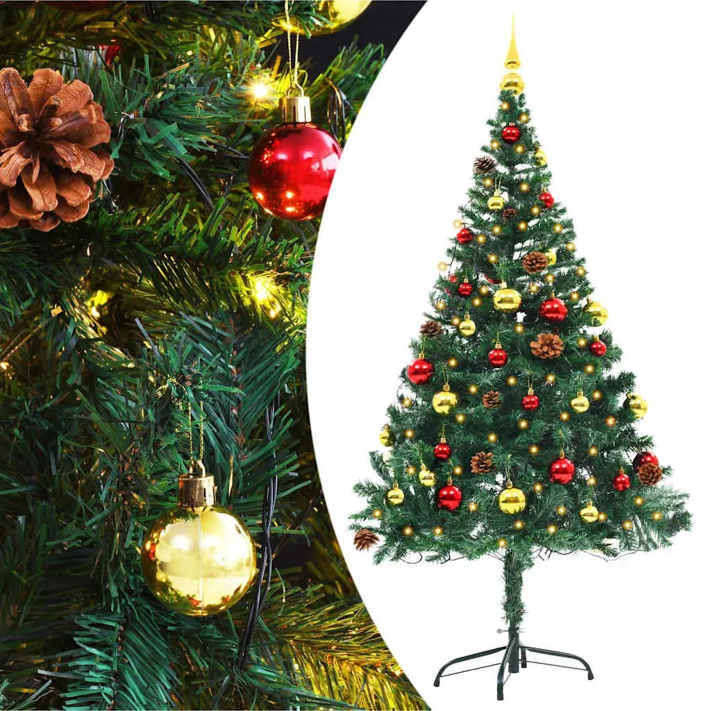 150cm Green Pre-lit Christmas Tree with LEDs