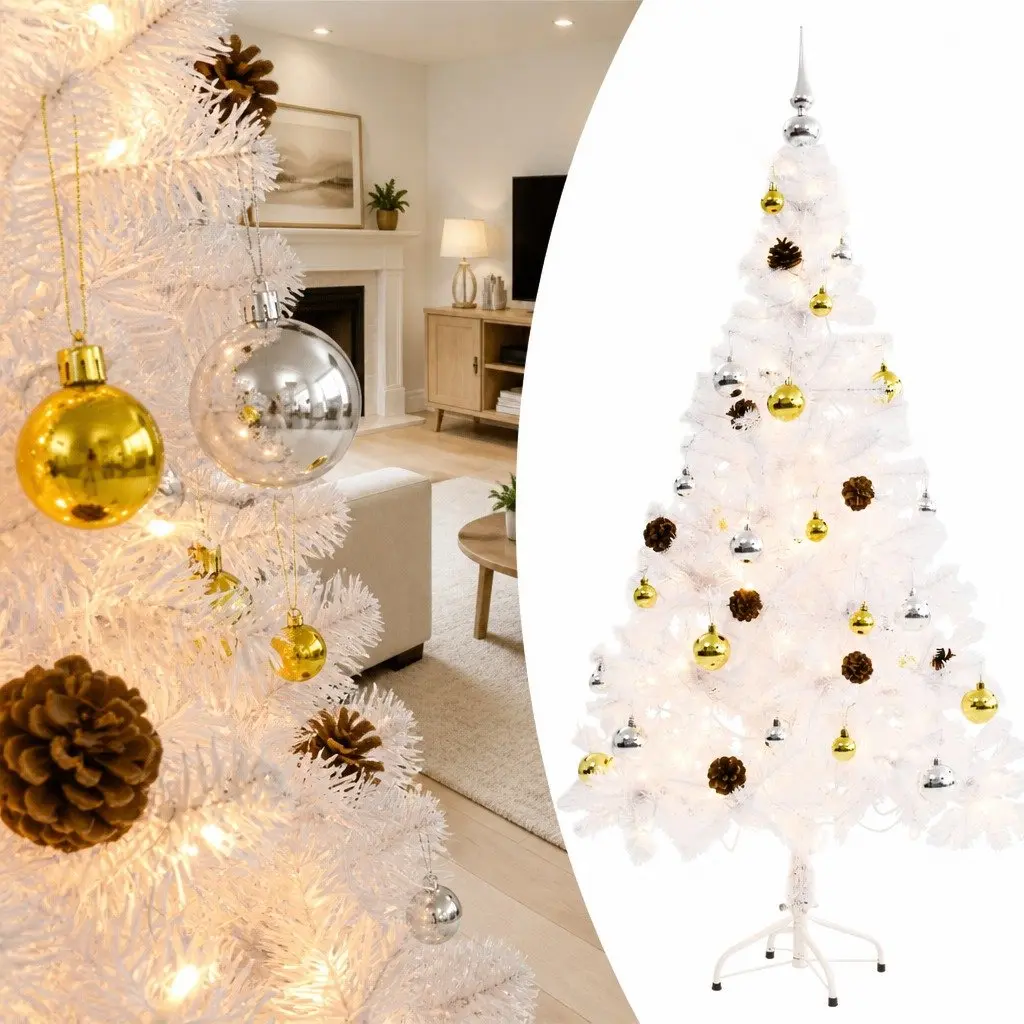 White Pre-lit 150cm Christmas Tree with LEDs