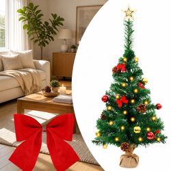 Compact Pre-lit Christmas Tree with 20 LED Lights