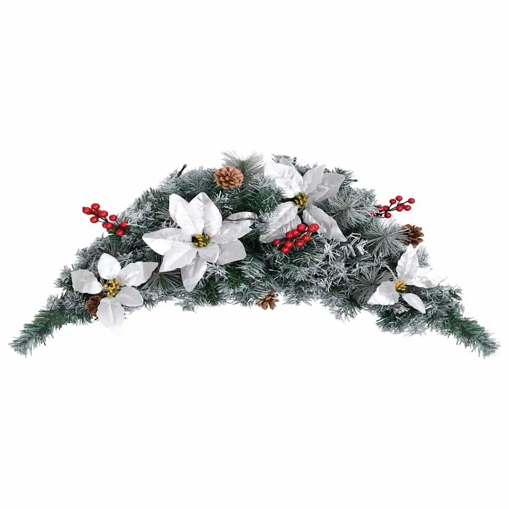 Christmas Arch Decoration with LED Lights Green 90cm Indoor Outdoor Holiday