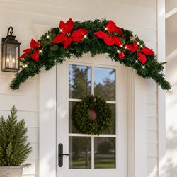 Premium 90cm LED Christmas Arch with Baubles for Indoor/Outdoor