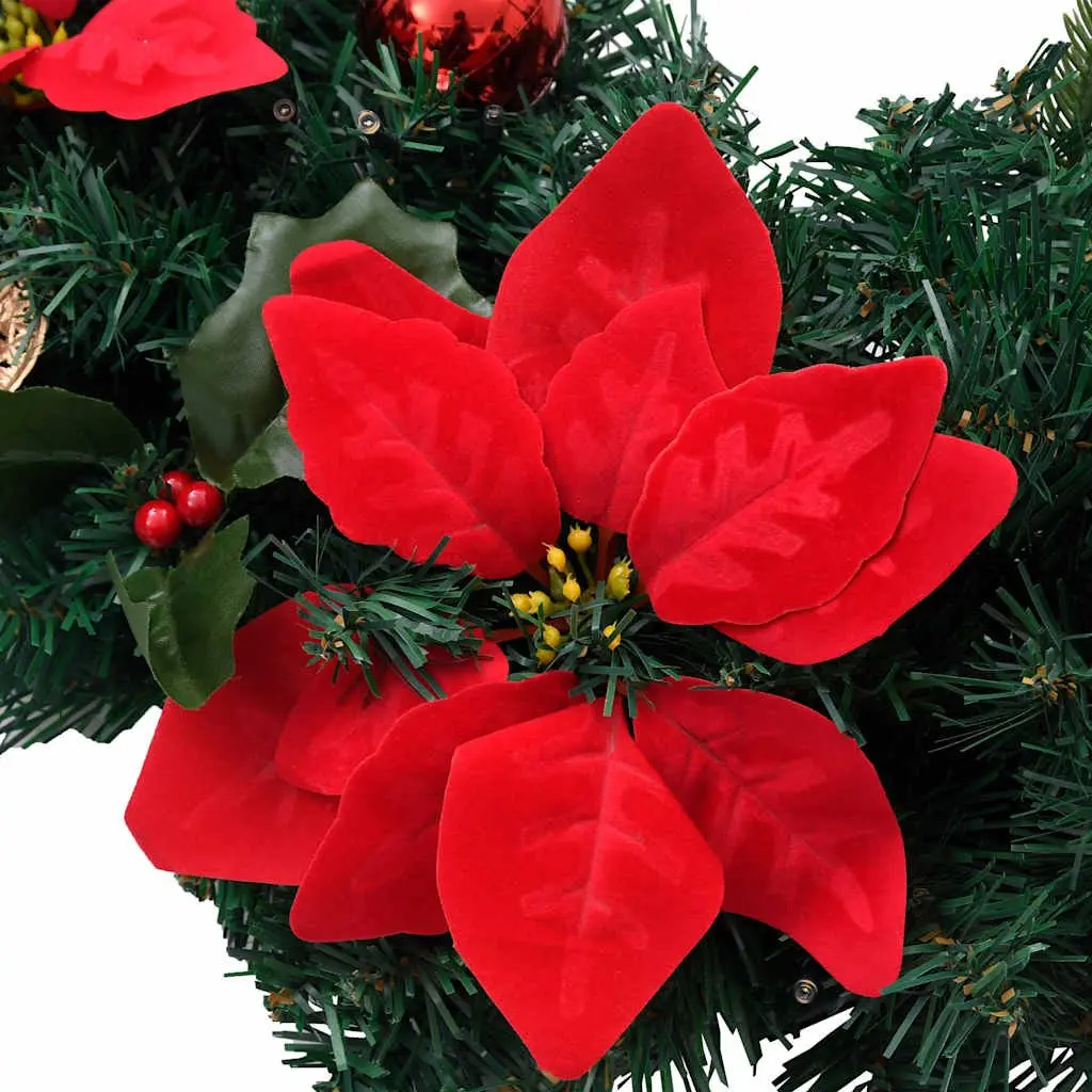 Christmas Arch Decoration PVC 90cm Green Red