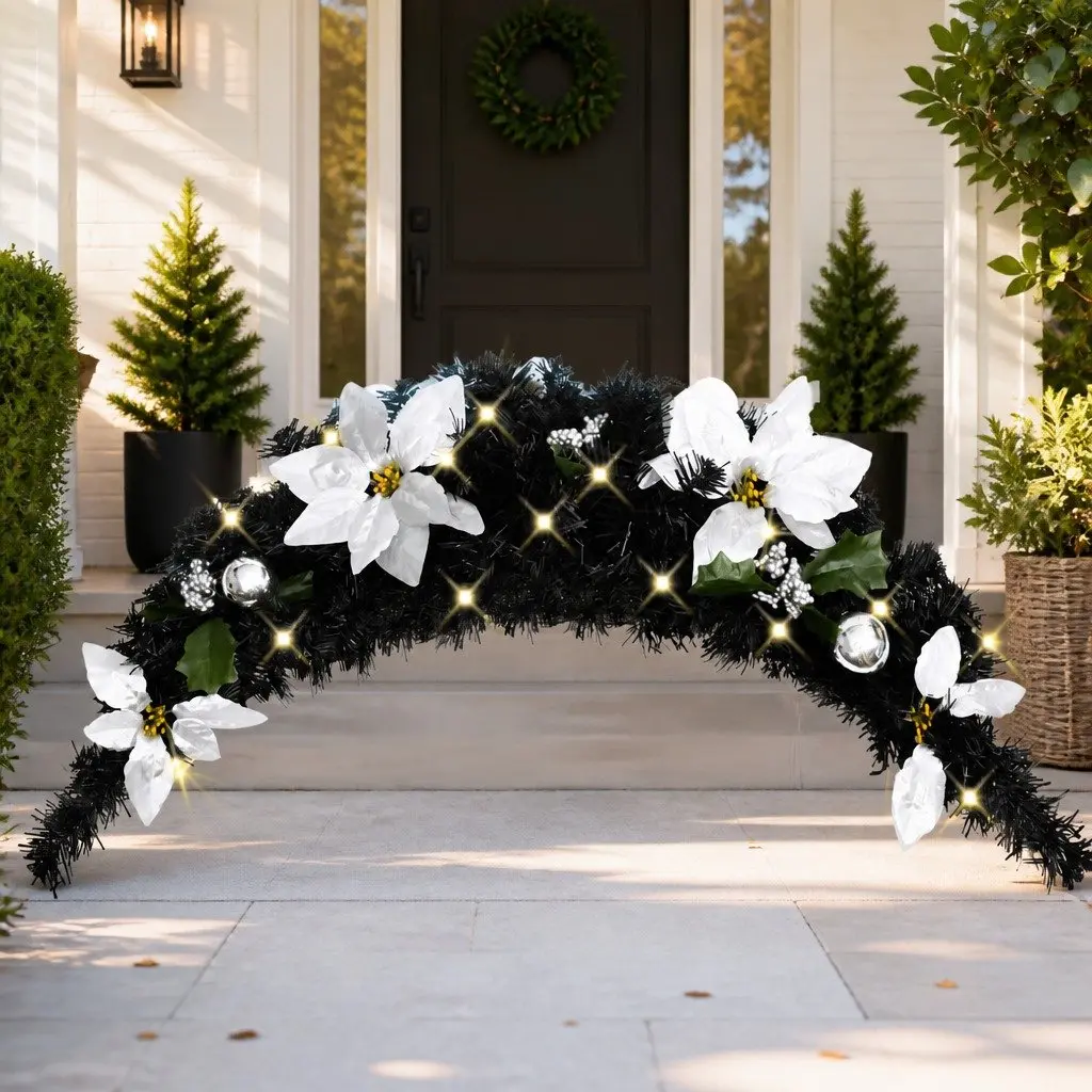 Christmas Arch Decoration with LED Lights, 90cm