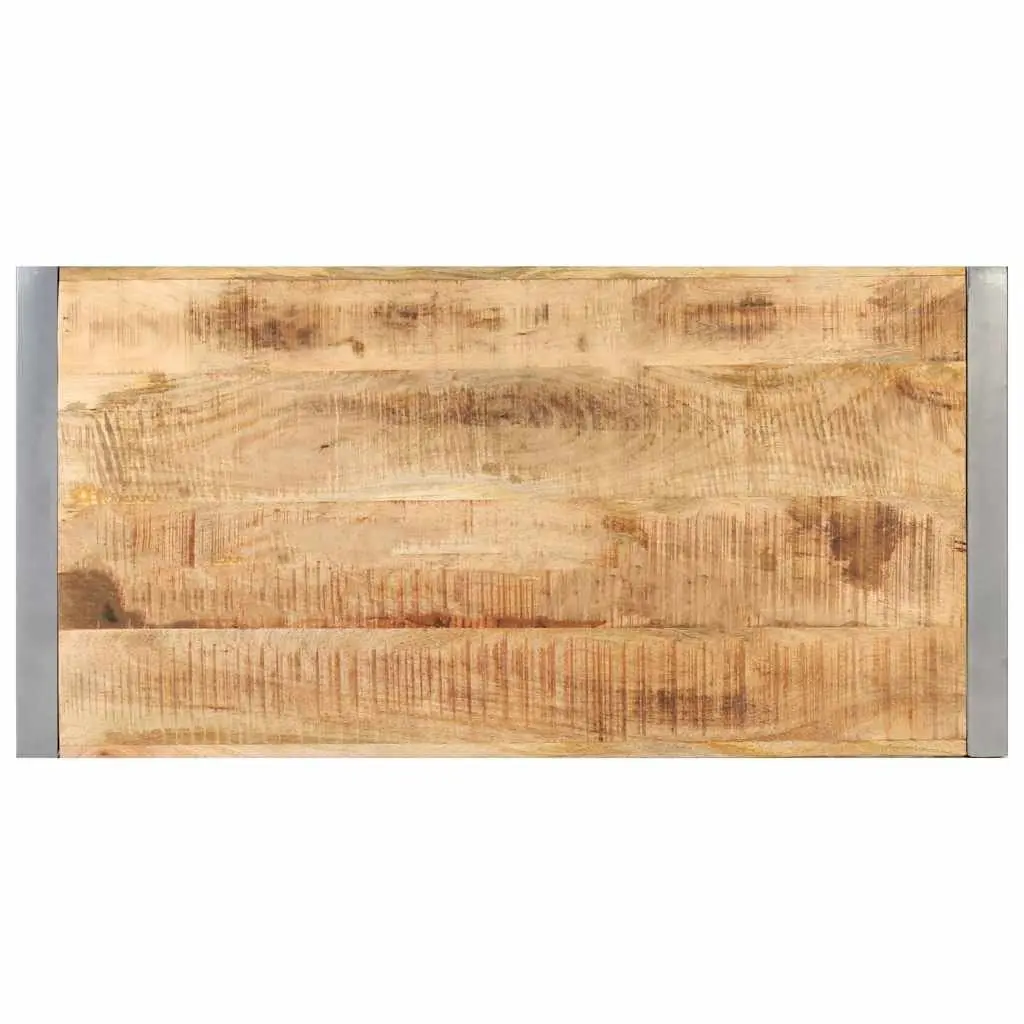 Coffee Table Solid Rough Mango Wood 120x60x40 cm Brown Industrial