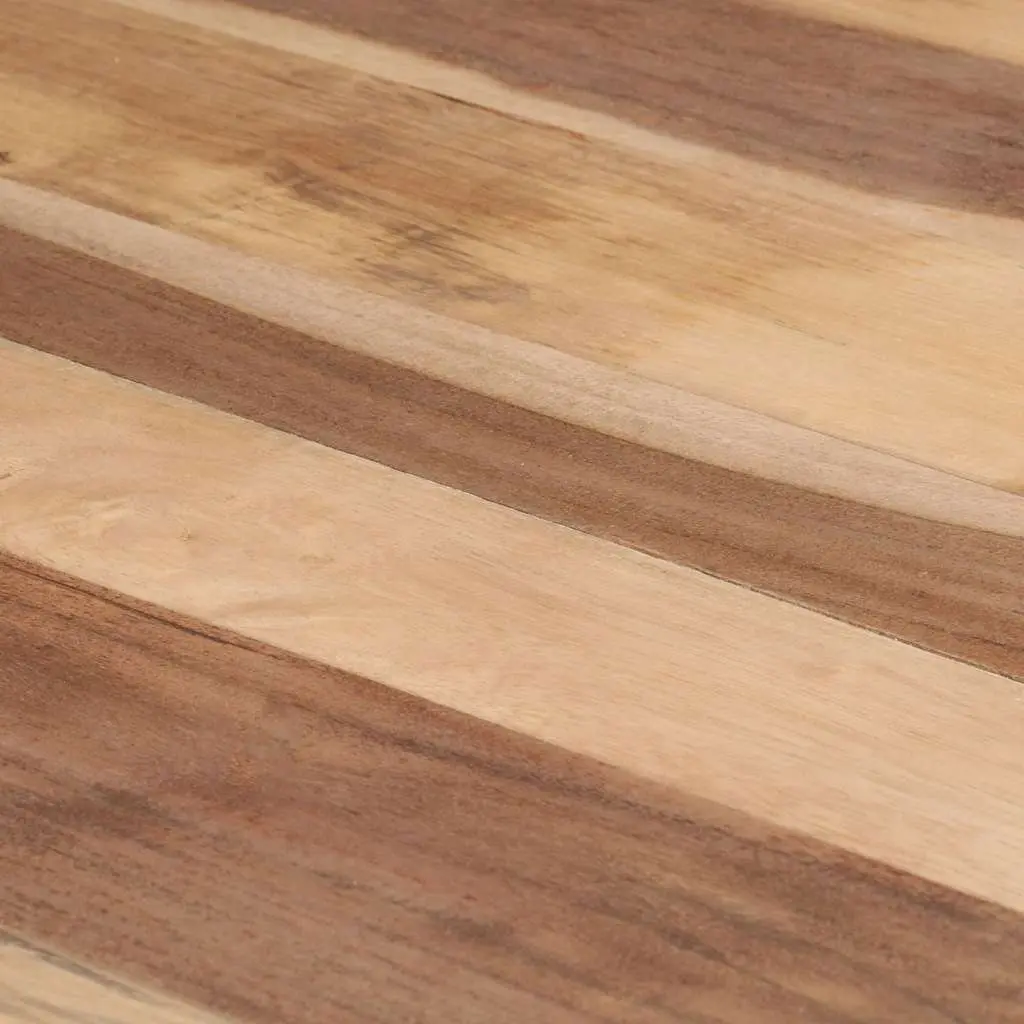 Solid Wood Dining Table 140x70x75 cm with Steel Legs