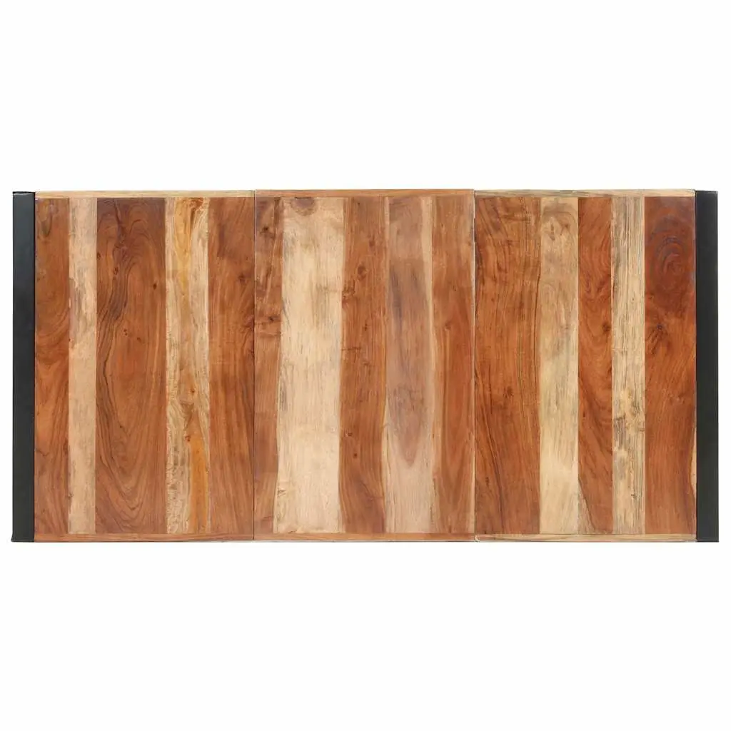 Industrial Brown Dining Table 160x80x75cm Solid Wood