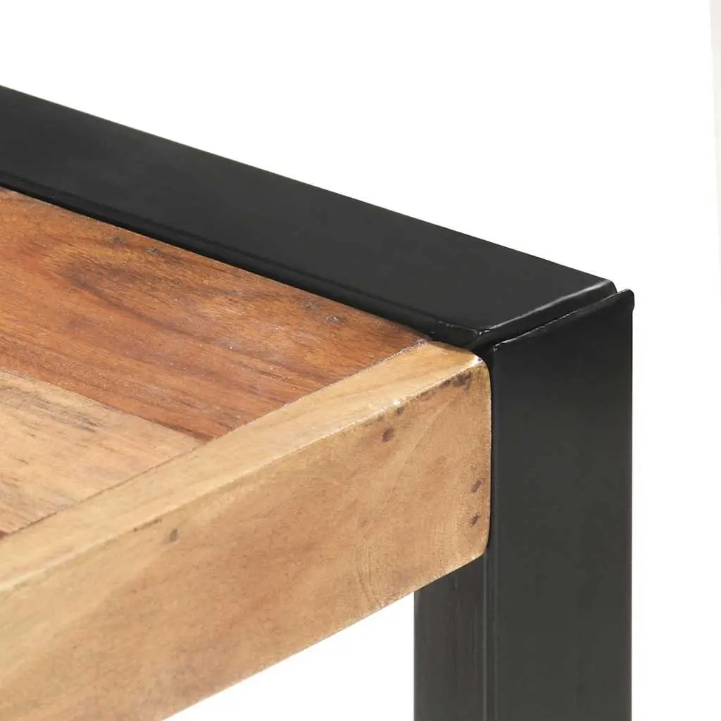 Industrial Brown Dining Table 160x80x75cm Solid Wood
