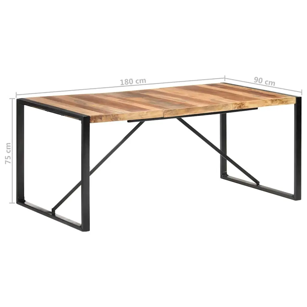 Solid Wood Acacia Dining Table 180x90x75 cm Brown