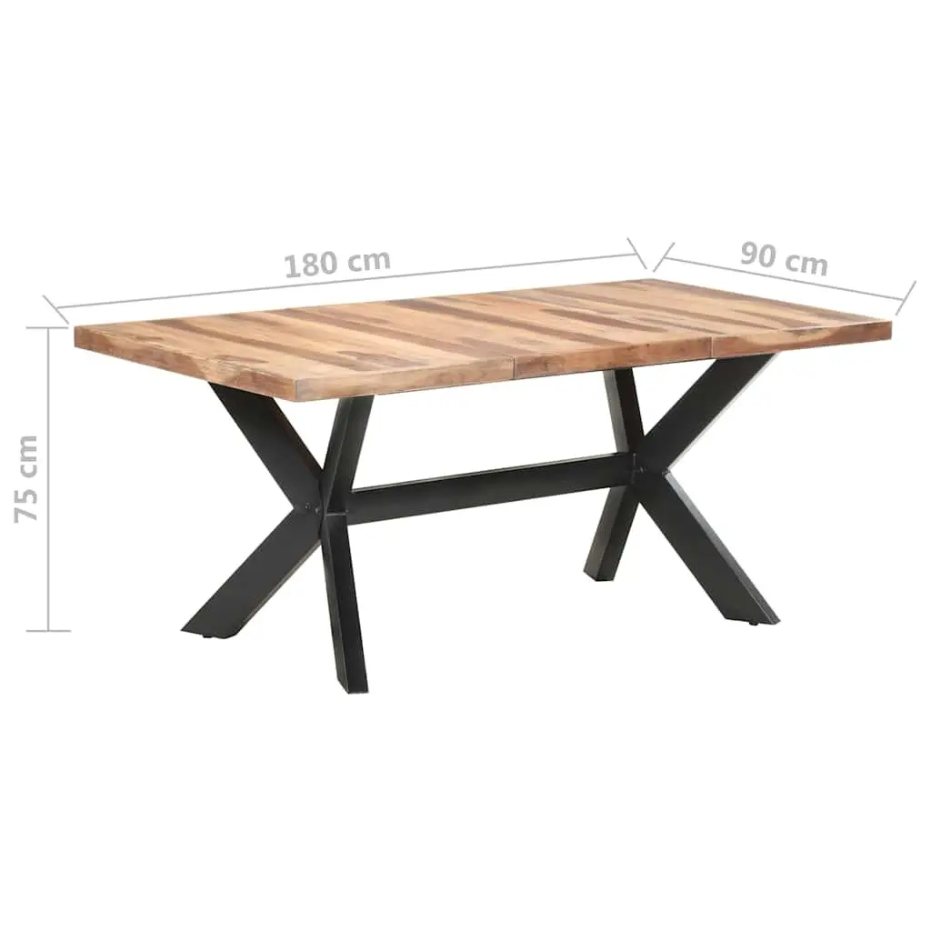 Industrial Style Dining Table 180x90x75 cm in Brown