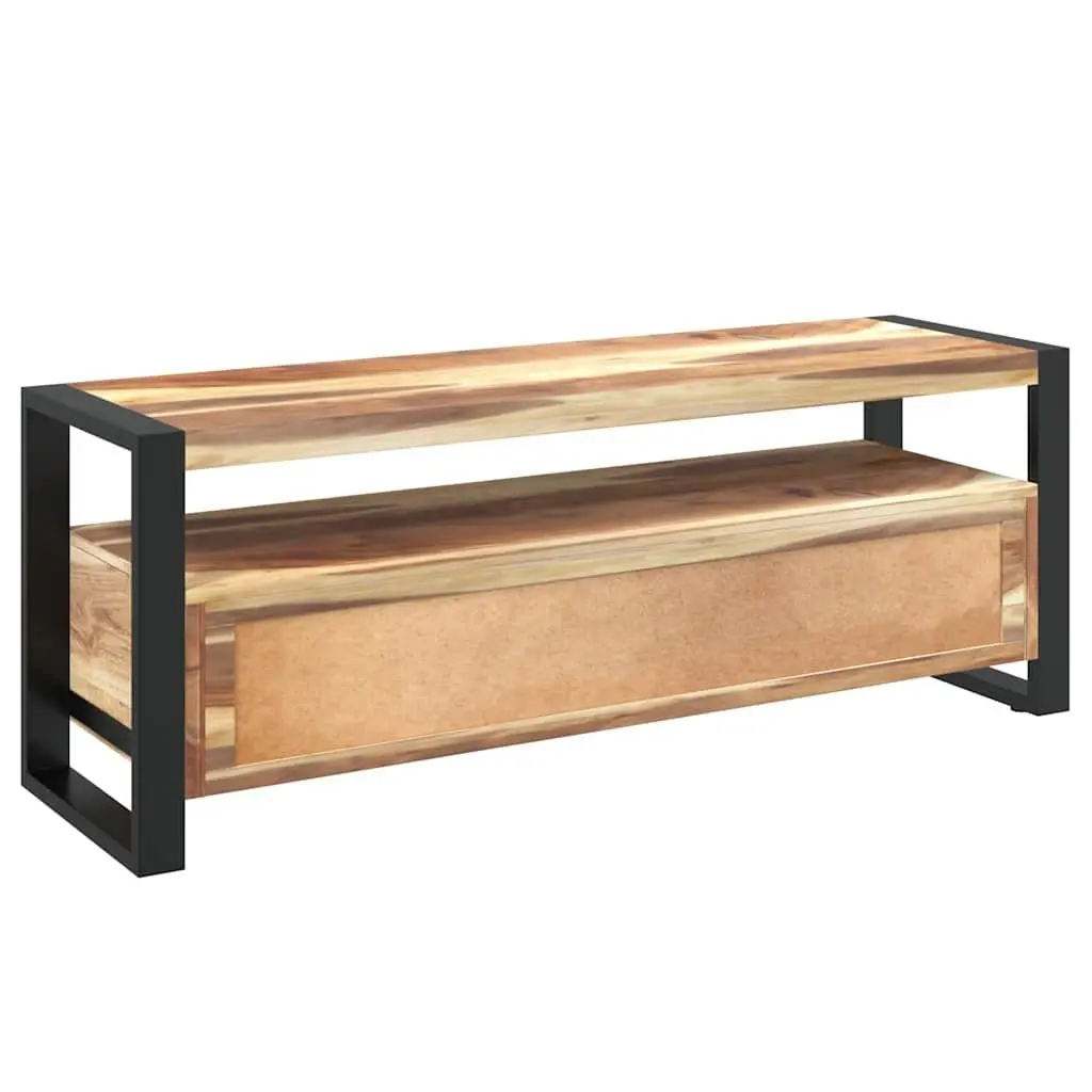 Solid Wood TV Cabinet with Drawers and Shelf
