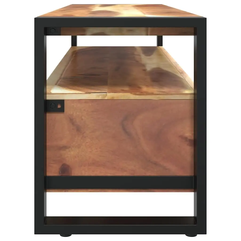 Solid Wood TV Cabinet with Drawers and Shelf