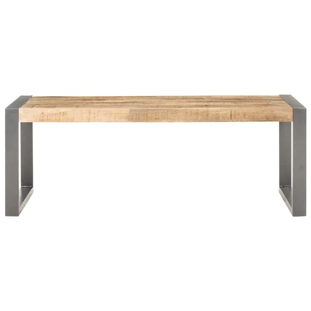 Coffee Table Rough Mango Wood 110x60x40 cm Grey