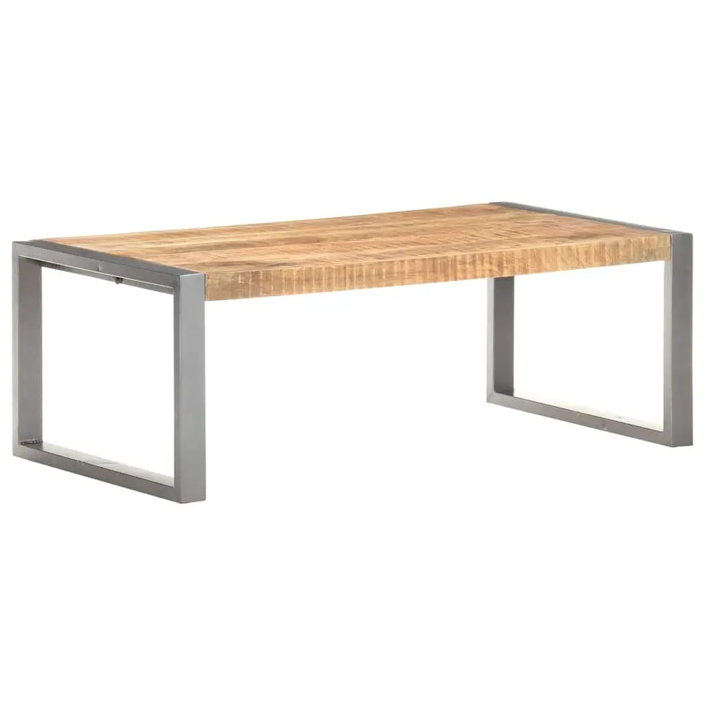 Coffee Table Rough Mango Wood 110x60x40 cm Grey