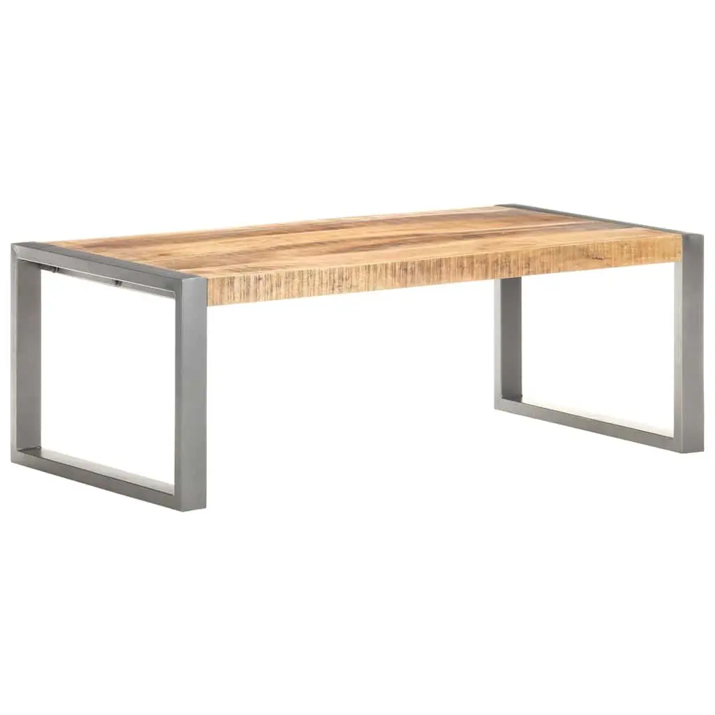 Coffee Table Rough Mango Wood 110x60x40 cm Grey