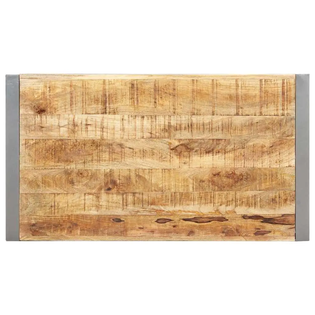 Coffee Table Rough Mango Wood 110x60x40 cm Grey