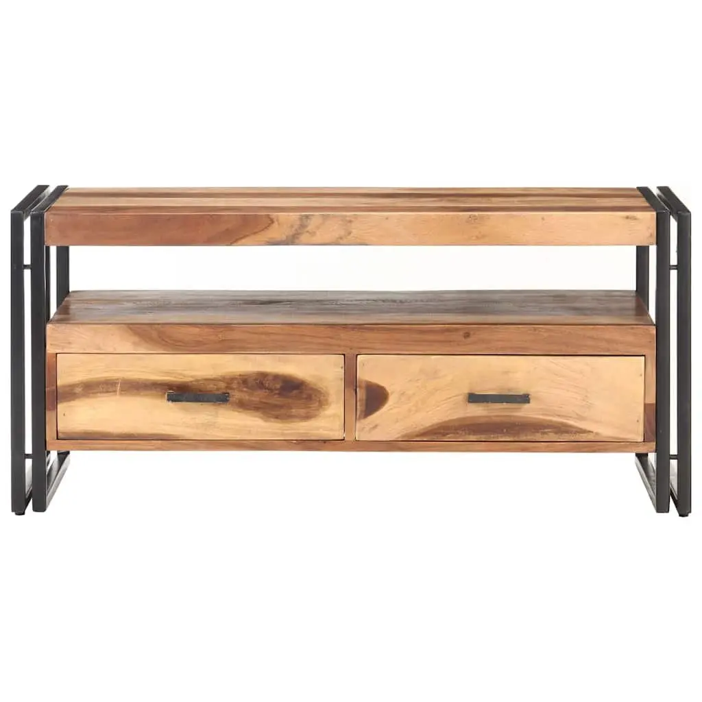 Coffee Table Solid Acacia Wood 100x55x45cm Brown