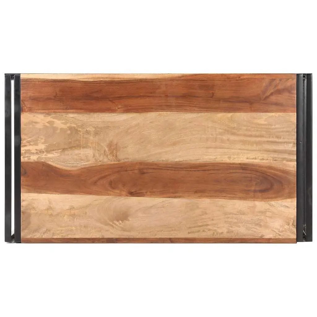 Coffee Table Solid Acacia Wood 100x55x45cm Brown