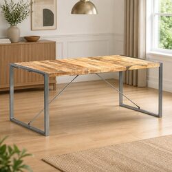 Solid Mango Wood Dining Table 180x90x75 cm Brown