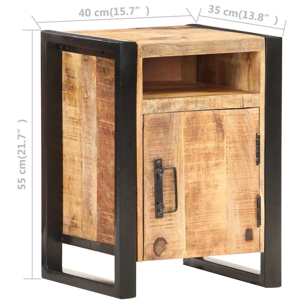 Solid Wood Mango Bedside Cabinet 40x35x55 cm