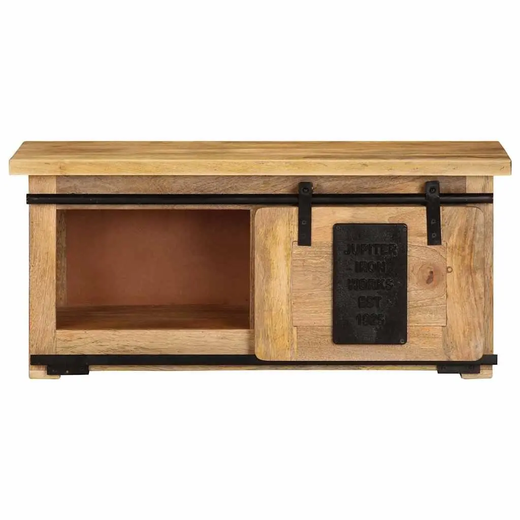 Rustic TV Cabinet 90x35x40 cm in Solid Mango Wood