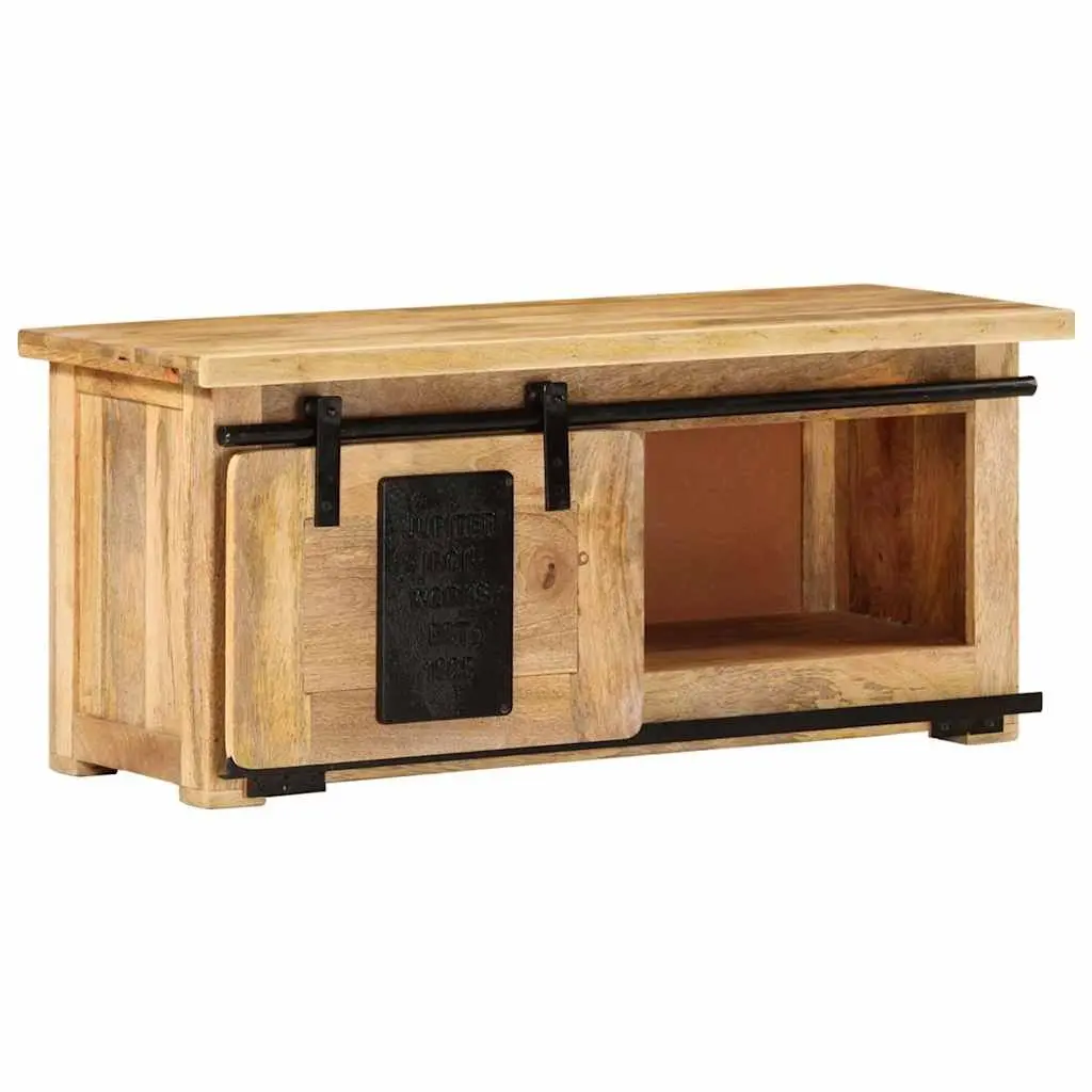 Rustic TV Cabinet 90x35x40 cm in Solid Mango Wood