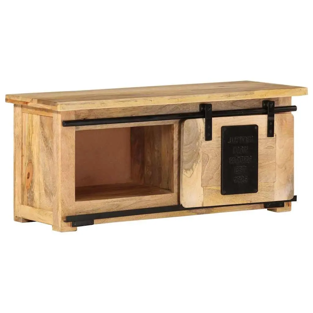 Rustic TV Cabinet 90x35x40 cm in Solid Mango Wood